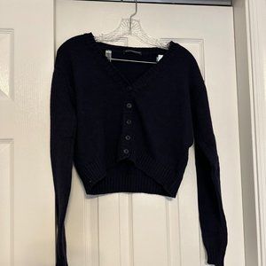 Navy Brandy Melville Cropped Sweater